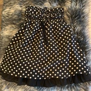 Alice + Olivia Black/White Polka Dot Dress
